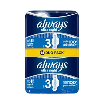 ALWAYS ULTRA  Eü. betét 14db-os NIGHT DUO (328/954)