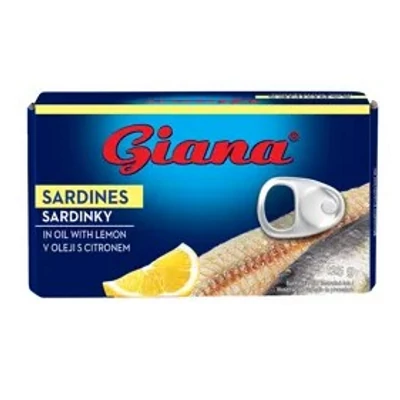 GIANA Szardínia 125g OLAJBAN CITROMMAL