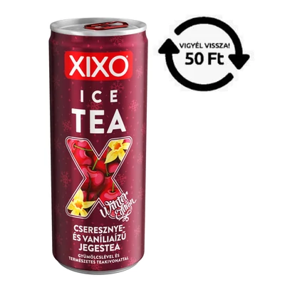 Xixo DRS! Ice tea 250ml CSERESZNYE- ÉS VANÍLIAÍZŰ