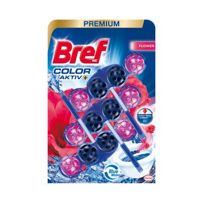BREF Color Aktiv Wc frissítő 3x50g FRESH FLOWER