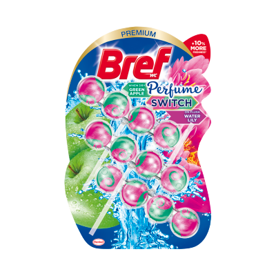 BREF Perfume Switch Wc frissítő 3x50g FLORAL APPLE-WATER LILY