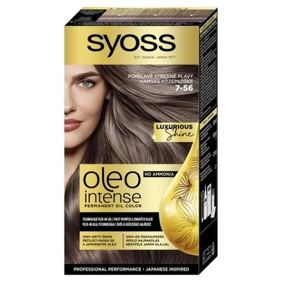 Syoss Color Oleo Intenzív Olaj Hajfesték HAMVAS KÖZÉPSZŐKE 7-56