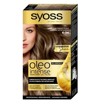 Syoss Color Oleo Intenzív Olaj Hajfesték HAMVAS SÖTÉTSZŐKE 6-54