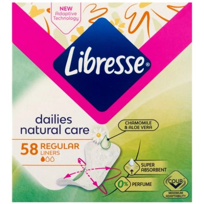 LIBRESSE Tisztasági betét 58db-os NATURAL NORMAL CARE ECONOMY 10820 (855)