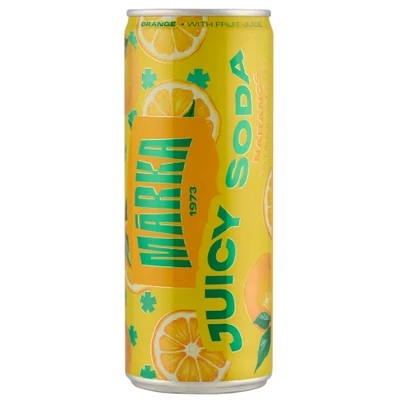 MÁRKA Juicy Soda DRS! Üditő 250ml SZÉNSAVAS NARANCS