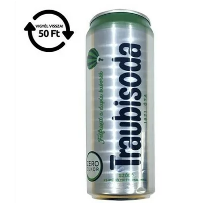 TRAUBISODA DRS! Üdítő 330ml SZÉNSAVAS SZŐLŐ ZERO