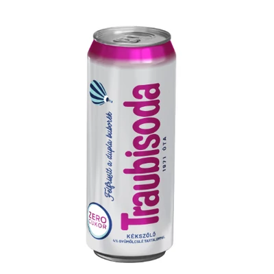 TRAUBISODA DRS! Üdítő 330ml SZÉNSAVAS KÉKSZŐLŐ ZERO