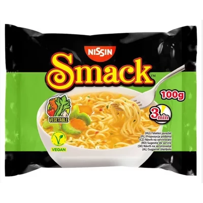 NISSIN SMACK Instant tésztaleves 100g ZÖLDSÉGES 
