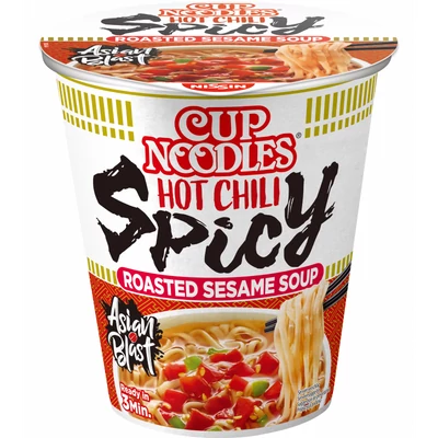 NISSIN CUP NOODLES Instant tésztaleves 66g CSÍPŐS CHILI (HOT CHILI SPICY)