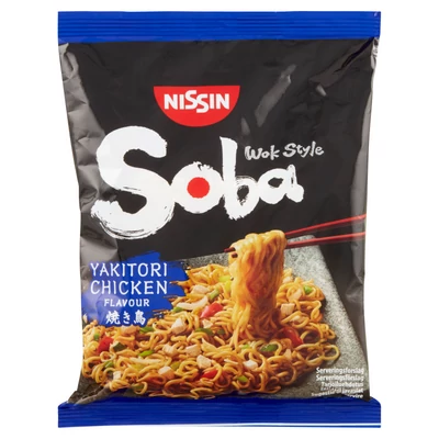 NISSIN SOBA Sült tészta 110g YAKITORI CSIRKE (Kék-Zacskós)