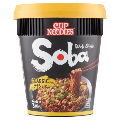 NISSIN SOBA CUP Sült tészta 90g CLASSIC (Sárga-Poharas)