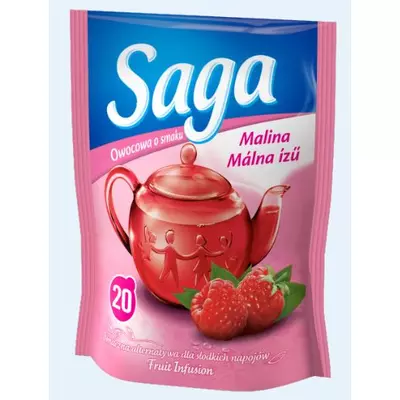 Saga Gyümölcs Tea filteres 20x1,7g RASPBERRY