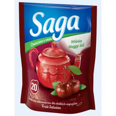 Saga Gyümölcs Tea filteres 20x1,7g SOUR CHERRY