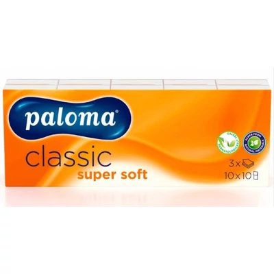 PALOMA Papírzsebkendő 3rétegű 10x10db CLASSIC
