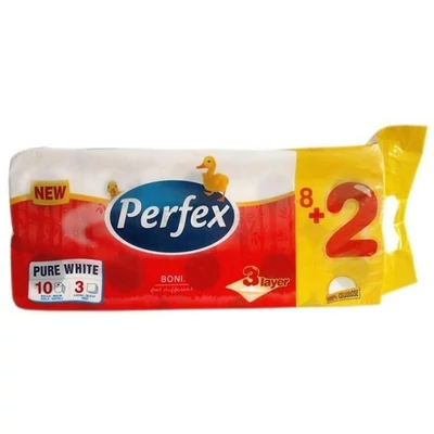 PERFEX Eü.papír 10tek. 3rétegű 117lap FEHÉR