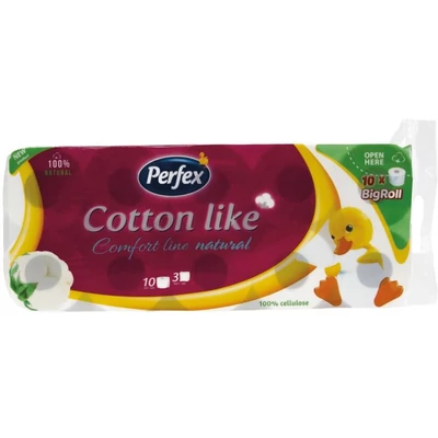 PERFEX COTTON LIKE COMFORT Eü.papír 10tek. 3rétegű 140lap