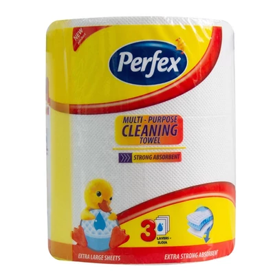 PERFEX Papírtörlő 1tek. 3rétegű 180lap MULTI PURPOSE (sárga)