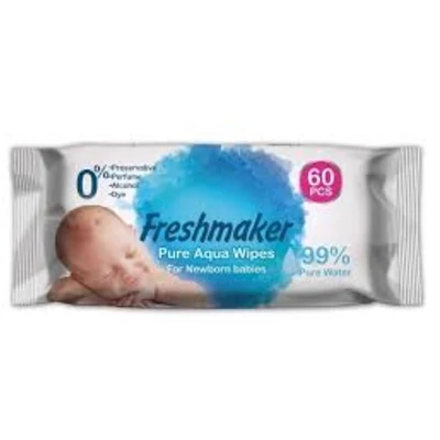 FRESHMAKER Nedves törlőkendő 60lap ÖKO PURE AQUA
