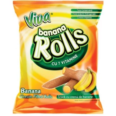 VIVA Choco Rolls 100g BANÁNOS KRÉMMEL TÖLTVE (771)