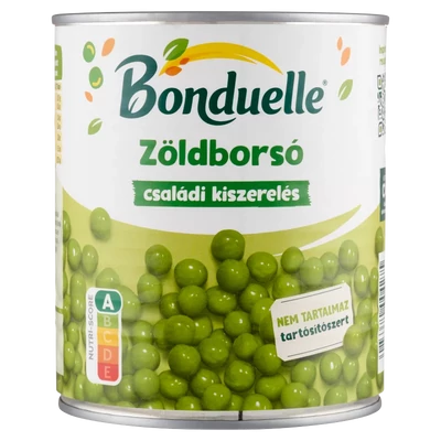 Bonduelle Zöldborsó 800g CSALÁDI, DOBOZOS