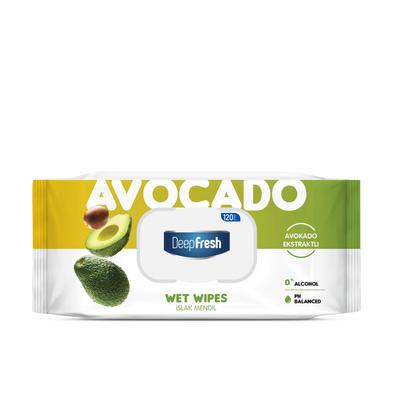 Deepfresh Nedves törlőkendő 120lap AVOCADO KUPAKOS