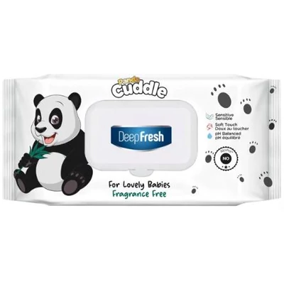Deepfresh Nedves törlőkendő 72lap PANDA SENSITIVE KUPAKOS