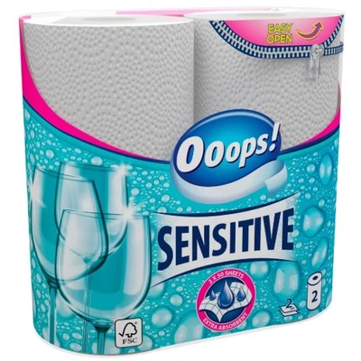 OOOPS! Papírtörlő 2tek. 2rétegű 50lap SENSITIVE