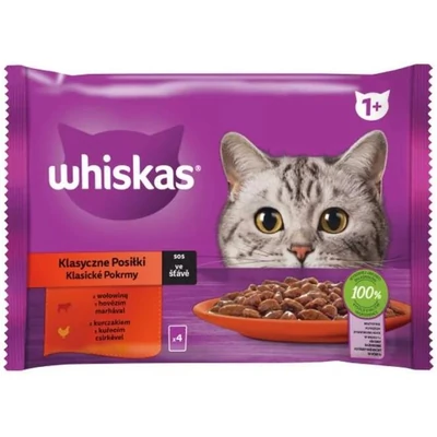 WHISKAS Macskaeledel nedves 4x85g MARHA-CSIRKE VÁLOGATÁS MÁRTÁSBAN (638/621)