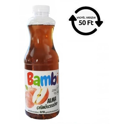 BAMBI DRS! Gyümölcsszörp 1l 50% -os ALMA ÉDESÍTŐSZERREL