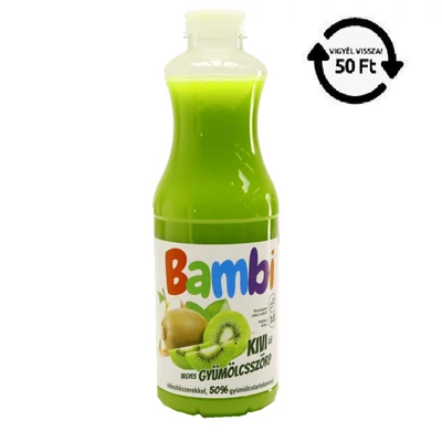 BAMBI DRS! Gyümölcsszörp 1l 50% -os KIWI ÉDESÍTŐSZERREL