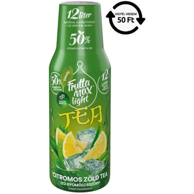 FRUTTAMAX DRS! Szörp 500ml BUBBLE12 LIGHT CITROMOS ZÖLD TEA
