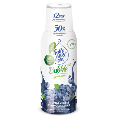 FRUTTAMAX szörp 500ml BUBBLE12 LIGHT ÁFONYA
