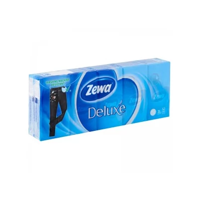 ZEWA Papírzsebkendő 3rétegű 10x10db DELUXE FEHÉR/BLOSSOM