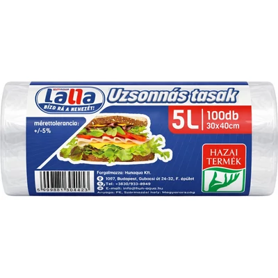 LALLA Uzsonnás tasak 30x40cm 5l 100db 
