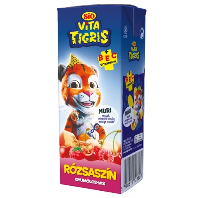 SIÓ VITATIGRIS Üdítő 0,2l RÓZSASZÍN GYÜMÖLCS-MIX 20%