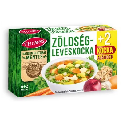 THYMOS Leveskocka 80g 6+2db ZÖLDSÉG N.G. MENTES
